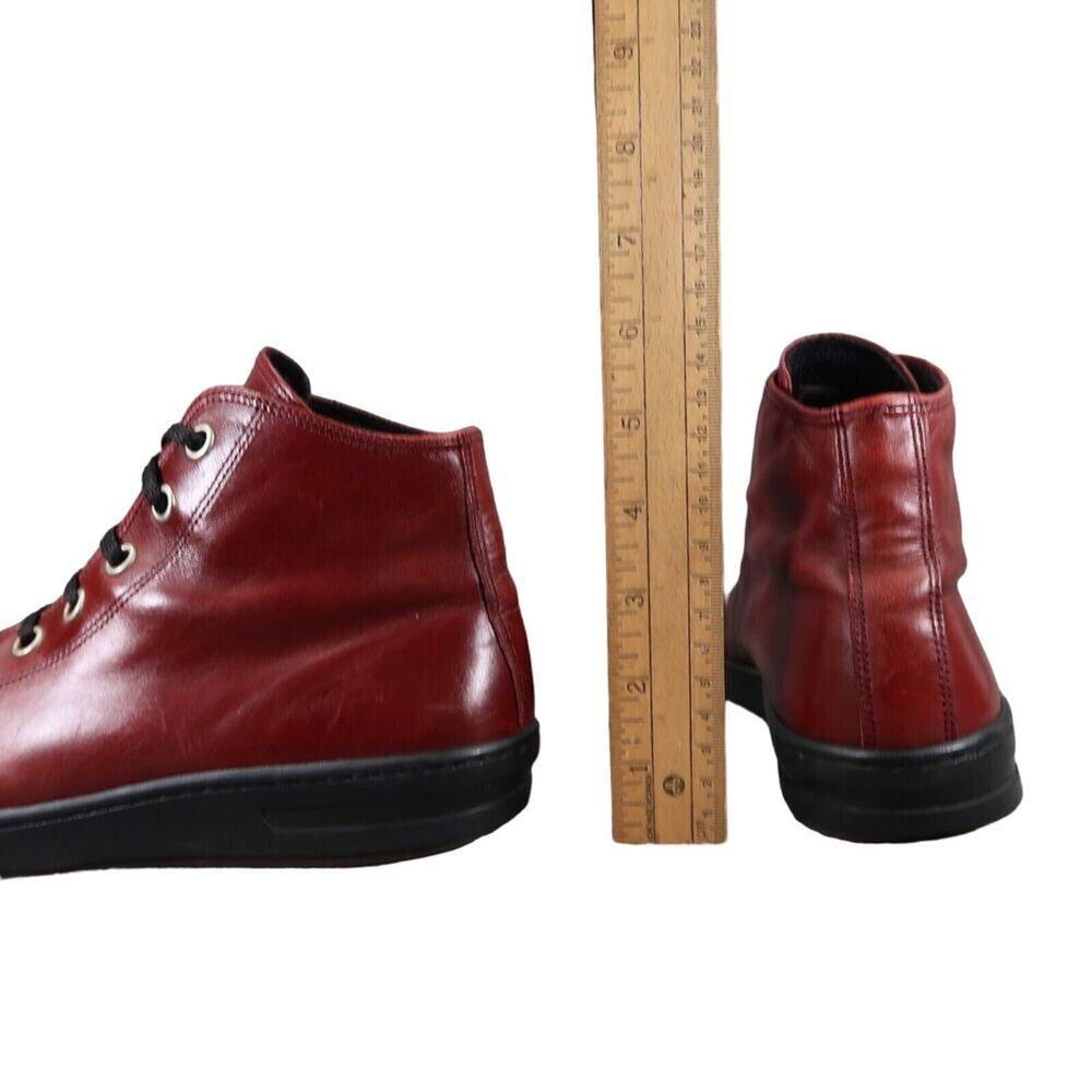 Kenneth Cole Shoes Womens 7.5 Sneaker Boot Leather Red Casual Port Authority Mid - Picture 6 of 15